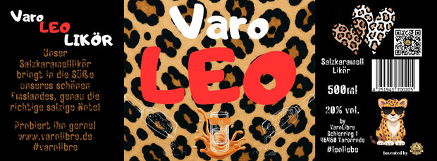 VaroLeo - Salz Karamell Likör im Leopardengewandt